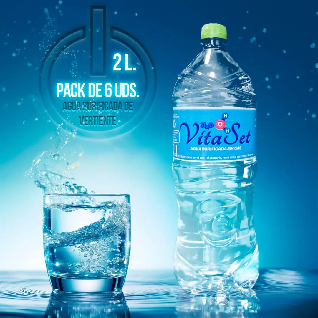 Botella de Agua 2 Litros - 6 Pack