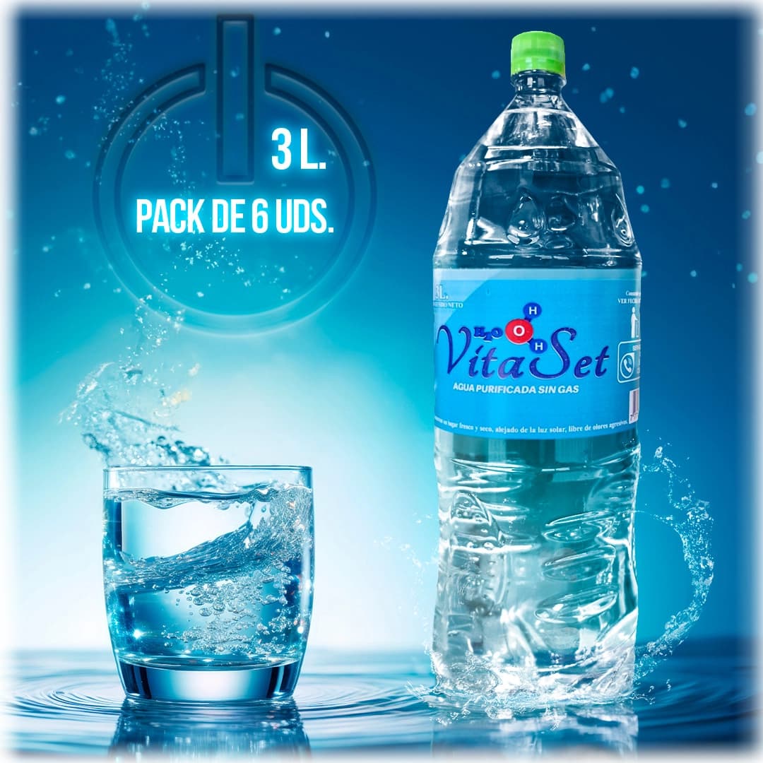 Botella de Agua 3 Litros - 6 Pack